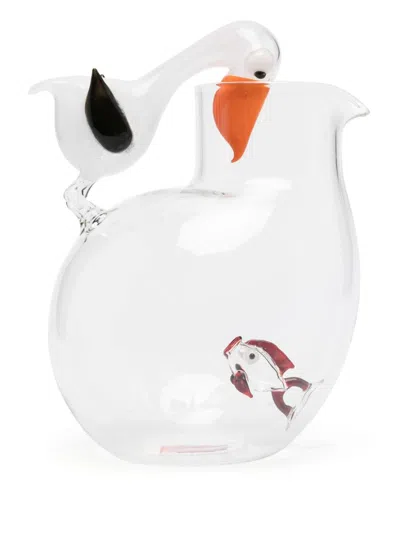 Massimo Lunardon Pelican Glass Jug In White
