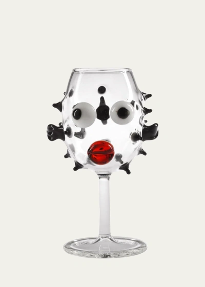 Massimo Lunardon Puffer Fish Wine Glass In Transparent
