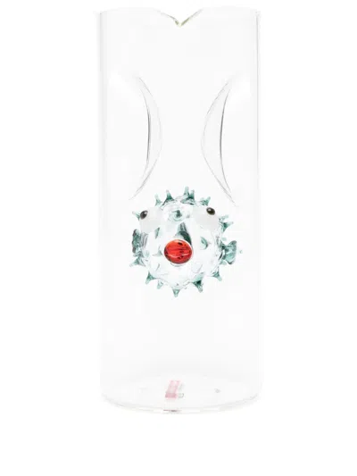 Massimo Lunardon Pufferfish Glass Decanter In White