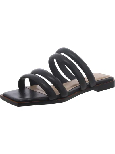 Massimo Matteo Clarette Womens Slides Square Toe Slide Sandals In Black