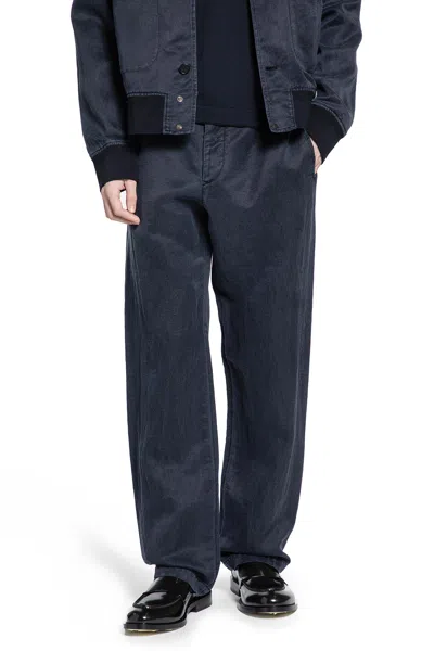 Massimo Osti Nylon Silk Chinos In Blue