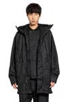 Massimo Osti Resined And Garment Dyed Hooded Jacket In Black