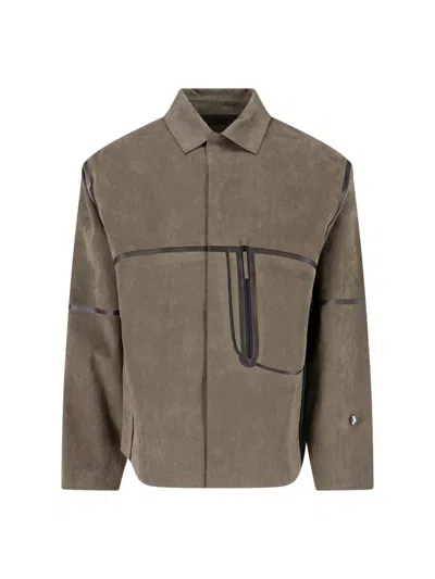 Massimo Osti Studio Alcantara® Shirt Jacket In Green