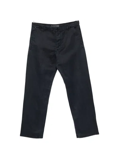 Massimo Osti Studio Belt-loop Buttoned Trousers In Black