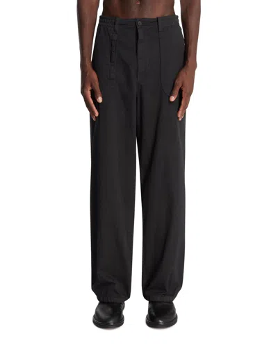 Massimo Osti Studio Black Cotton Trousers In Black Nero   #000000