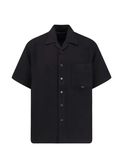 Massimo Osti Studio Bowling-collar Shirt In Black