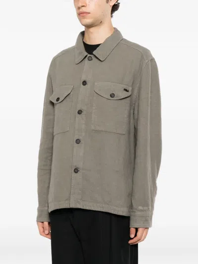 Massimo Osti Studio Chest Flap Pockets Shirt In Gray