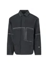 Massimo Osti Studio Classic Black Shirt With Structured Collar And Button-down Front In Multi