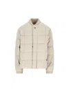 Massimo Osti Studio Quilted Bomber Jacket In Gray
