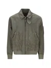 Massimo Osti Studio Collared Zip Jacket In Green
