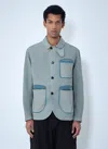 Massimo Osti Studio Contrast Pocket Work Jacket In Gray