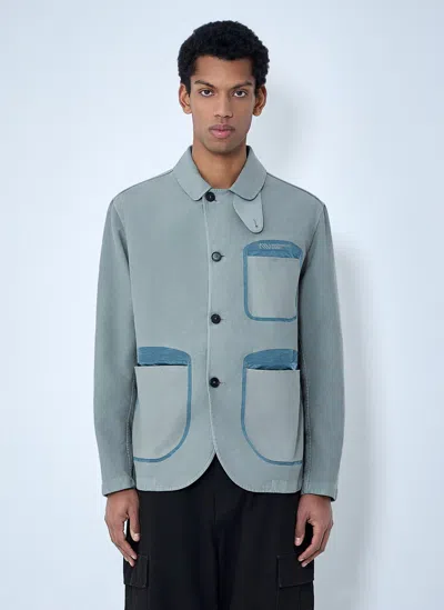 Massimo Osti Studio Contrast Pocket Work Jacket In Gray