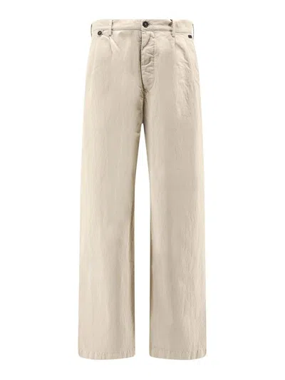 Massimo Osti Studio Cotton Blend Trousers In White