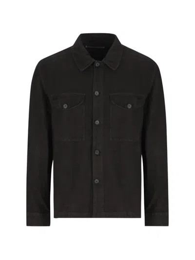 Massimo Osti Studio Flap-pocket Shirt In Black