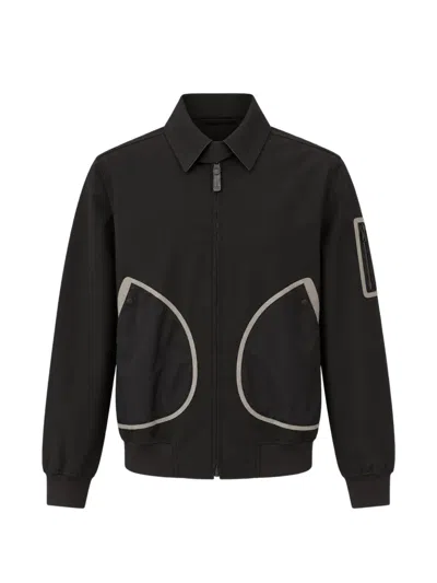Massimo Osti Studio Harrington Zip-up Jacket In Black