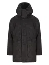 Massimo Osti Studio Hooded Patch-pocket Jacket In Black