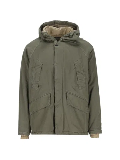 Massimo Osti Studio Hooded Raglan-sleeve Jacket In Green
