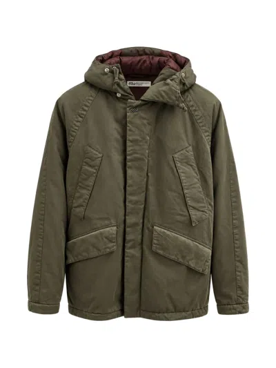 Massimo Osti Studio Hooded Raglan-sleeve Jacket In Green