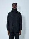 Massimo Osti Studio Hooded Wool Jacket In Black