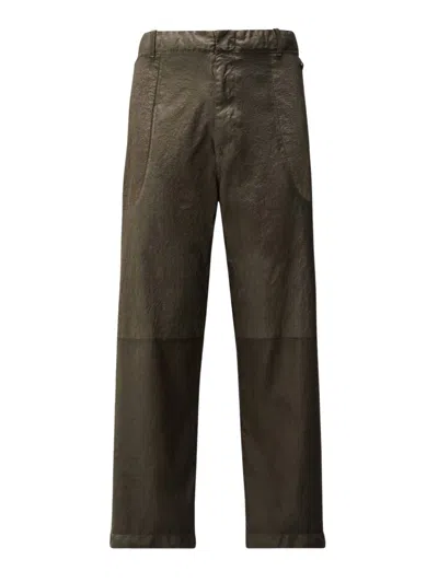Massimo Osti Studio Jacquard Eco-lemon Trousers In Brown