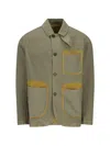Massimo Osti Studio Patch-pocket Jacket In Green