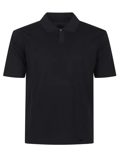 Massimo Osti Studio Short-sleeved Polo Shirt In Black