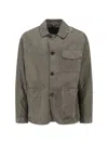 Massimo Osti Studio Structured Green Jacket With Minimalist Design In Green