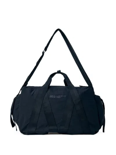 Massimo Osti Studio Twill Logo-print Duffel Bag In Black