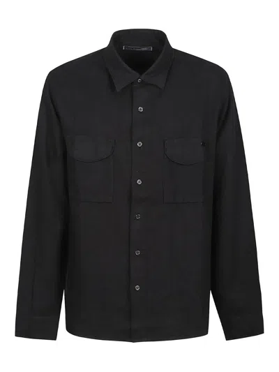 Massimo Osti Studio Twill Paper Shirt In Black