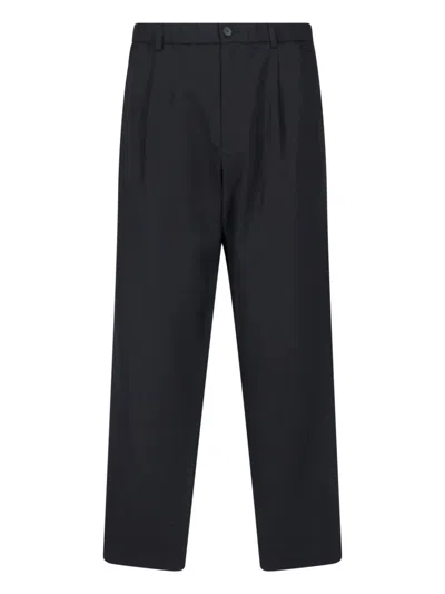 Massimo Osti Studio Wide-leg Wool Trousers In Black