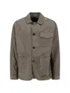 Massimo Osti Studio Structured Green Jacket With Minimalist Design In Green