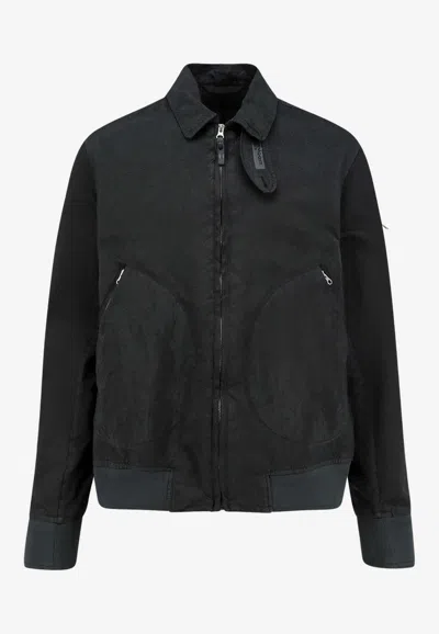 Massimo Osti Studio Zip-up Lightweight Jacket In Black