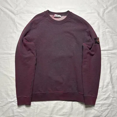 Pre-owned Massimo Osti X Stone Island Dust Colour Treatment Crewneck In Red