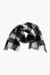 Massimo Piombo Wool Two-tone Scarf In Black