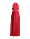 Massimo Rebecchi Woman Maxi Dress Red Size 6 Polyester, Elastane