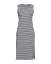Massimo Rebecchi Woman Midi Dress Black Size Xl Cotton, Elastane In Black