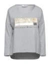 Massimo Rebecchi Woman Sweatshirt Grey Size S Cotton, Elastane In Grey