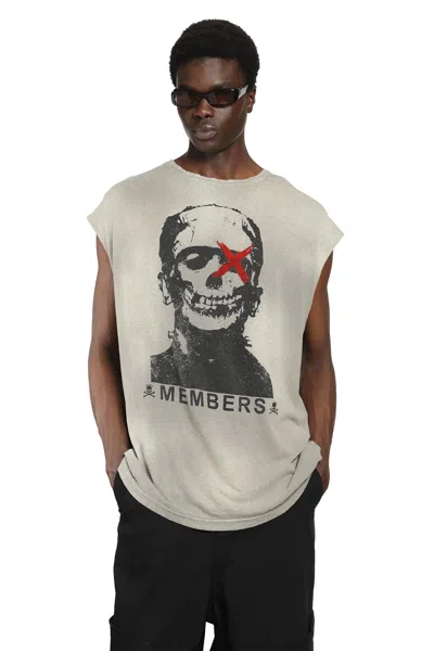 Massimo Sabbadin Franky Printed Jersey Tank Top In Neutral