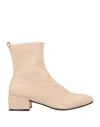 Massimo Santini Woman Ankle Boots Ivory Size 6 Textile Fibers In Gold