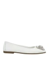 Massimo Santini Woman Ballet Flats White Size 7 Leather In White