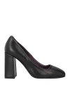 Massimo Santini Woman Pumps Black Size 8 Leather In Multi