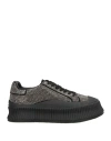 Massimo Santini Woman Sneakers Black Size 8 Textile Fibers