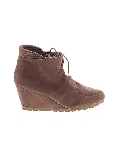 Pre-owned Massini Ankle Boots In Tan