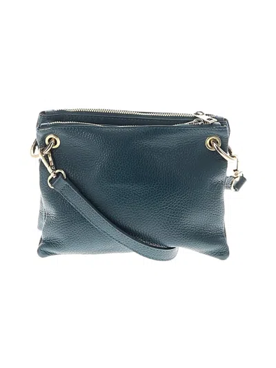 Pre-owned Massini Leather Crossbody Bag In Teal