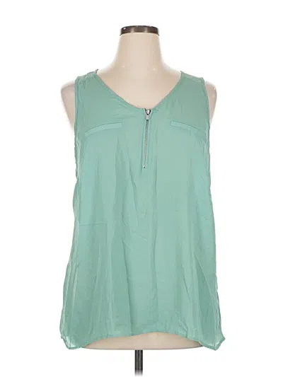 Pre-owned Massini Sleeveless Blouse In Green