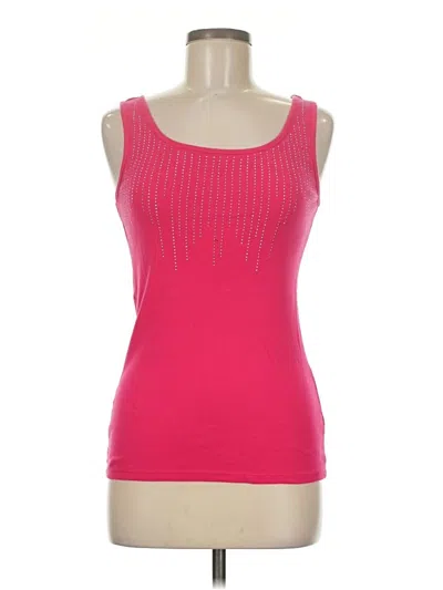 Pre-owned Massini Sleeveless Top Pink Scoop Neck Tops