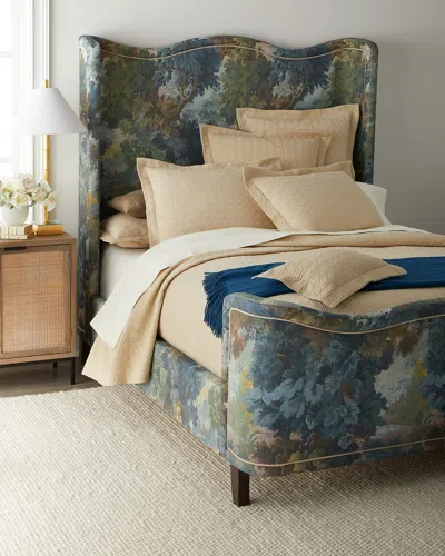 Massoud Akey King Shelter Bed In Blue