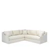 Massoud Amelia Three Piece Sectional Sofa In White