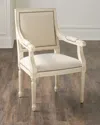 Massoud Ankara Dining Arm Chair In Neutral
