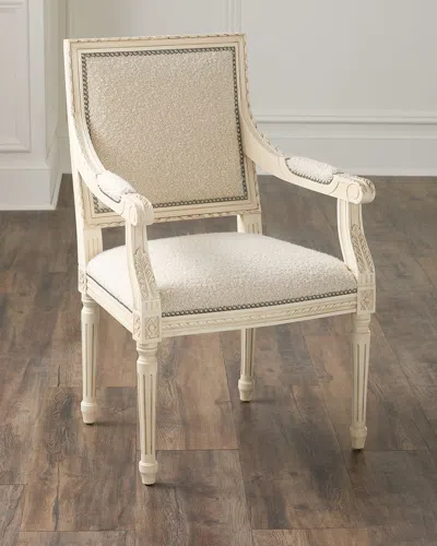 Massoud Ankara Dining Arm Chair In Neutral
